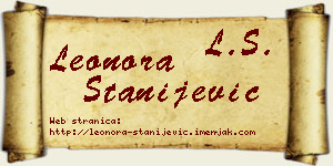 Leonora Stanijević vizit kartica